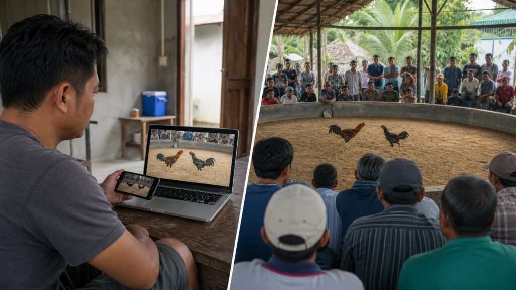 Kelebihan dan Kekurangan Menonton Live Streaming Taruhan Sabung Ayam S128 Dibandingkan Darat: Perbandingan Lengkap